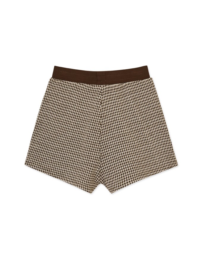 Classic Houndstooth Wool Shorts