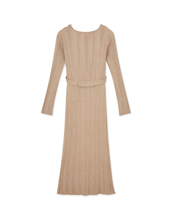 Cross Overlap Bodycon Maxi Dress