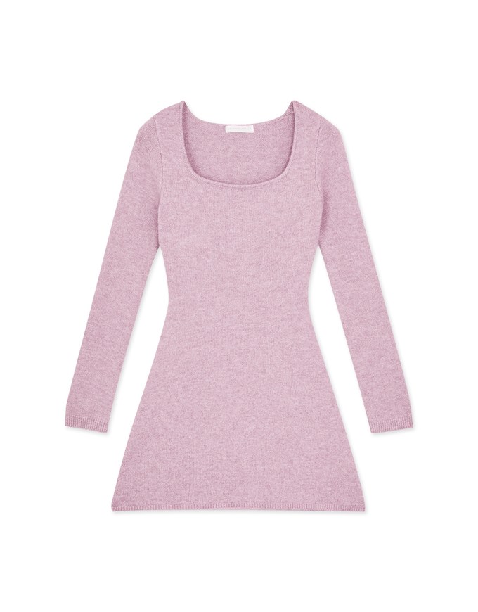Big U Neck Hollow Back Bodycon Mini Dress