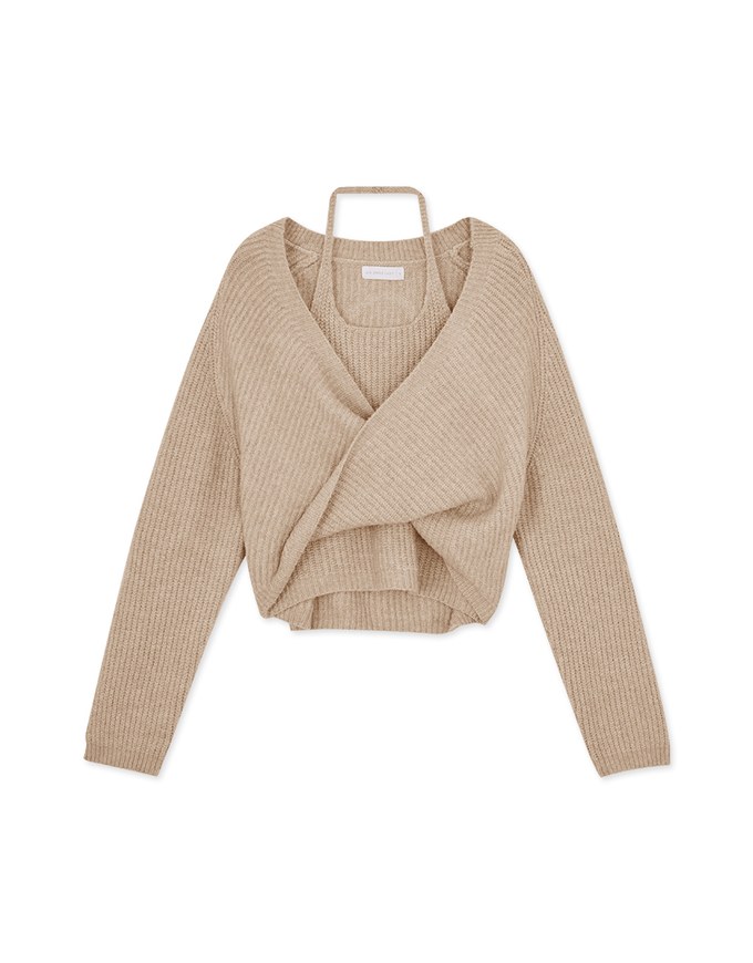 Softy Cross Neck Sweater