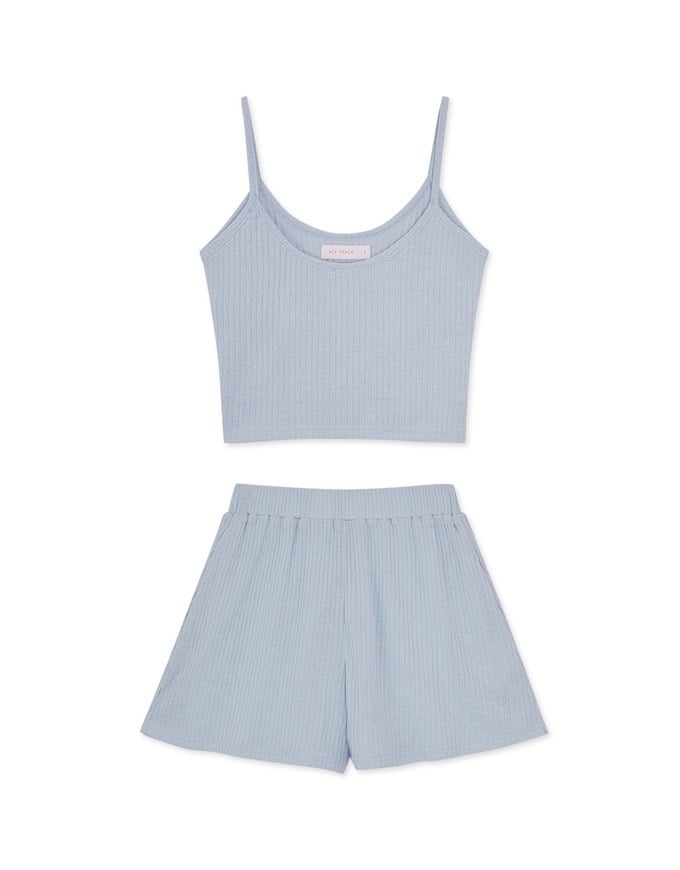 Thin Strap Tank Top Casual Set (With Padding)