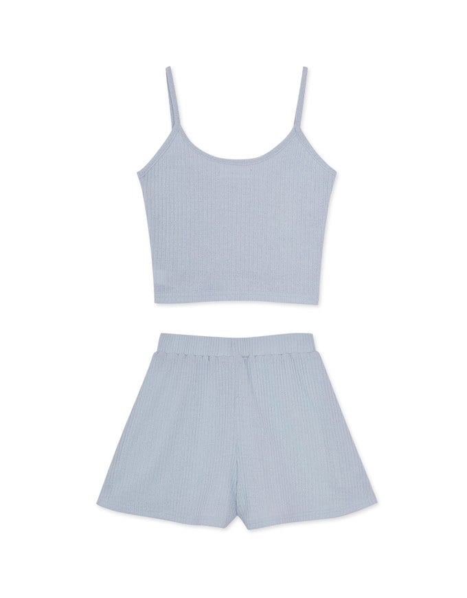 Thin Strap Tank Top Casual Set (With Padding)