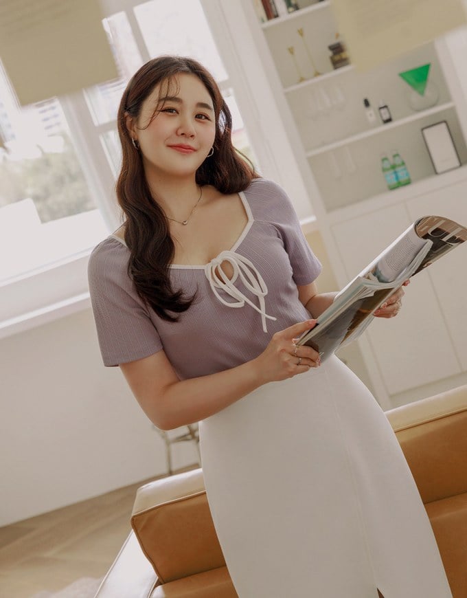2WAY Tie Strap Ribbed Top