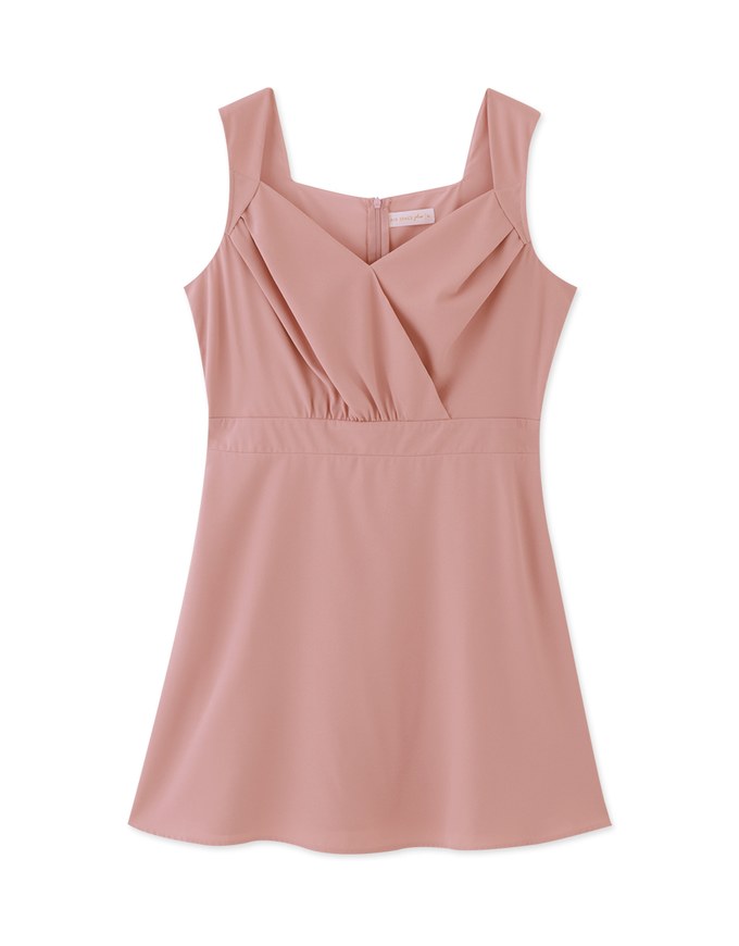 Cross Thick Shoulder Mini Dress