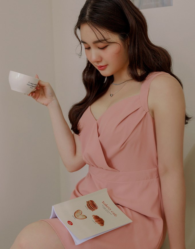 Cross Thick Shoulder Mini Dress