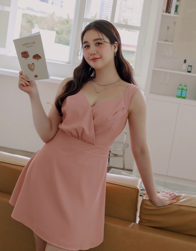 Cross Thick Shoulder Mini Dress