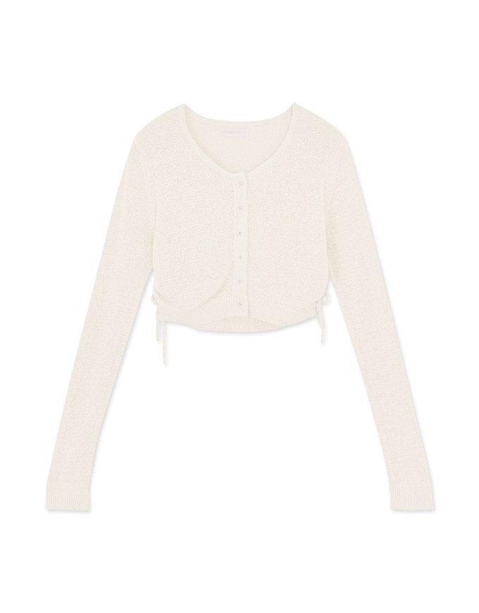 Versatile Plain Side Ruched Knitted Top