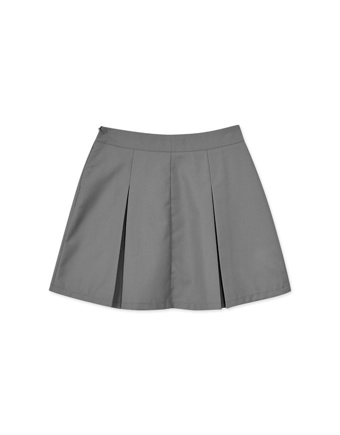Textured Wide Pleated Suit Skirts