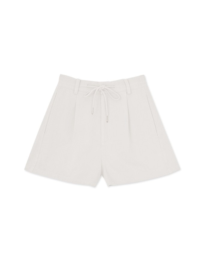 Heavyweight Denim Pleated Shorts