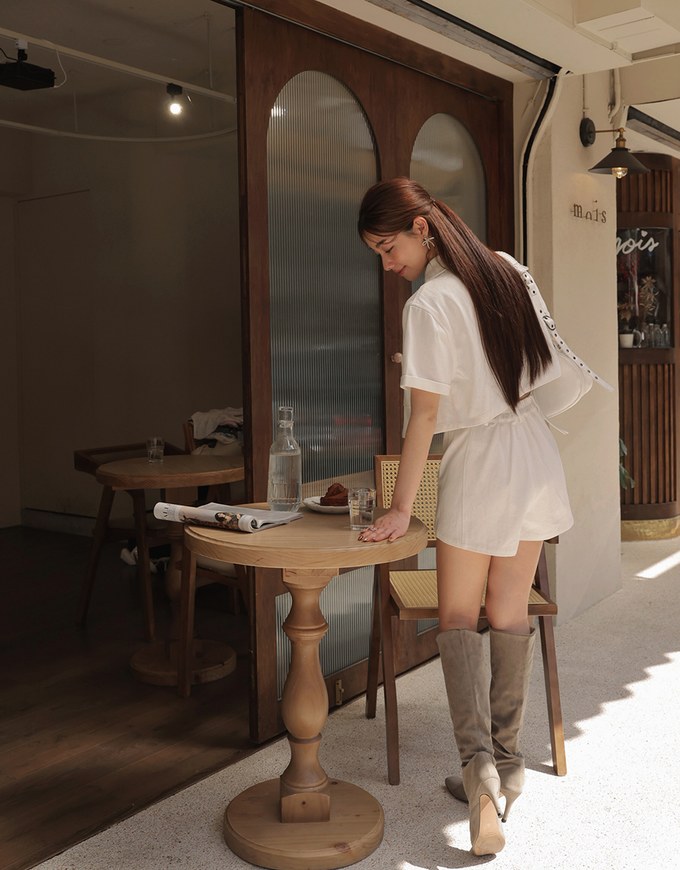 Heavyweight Denim Pleated Shorts