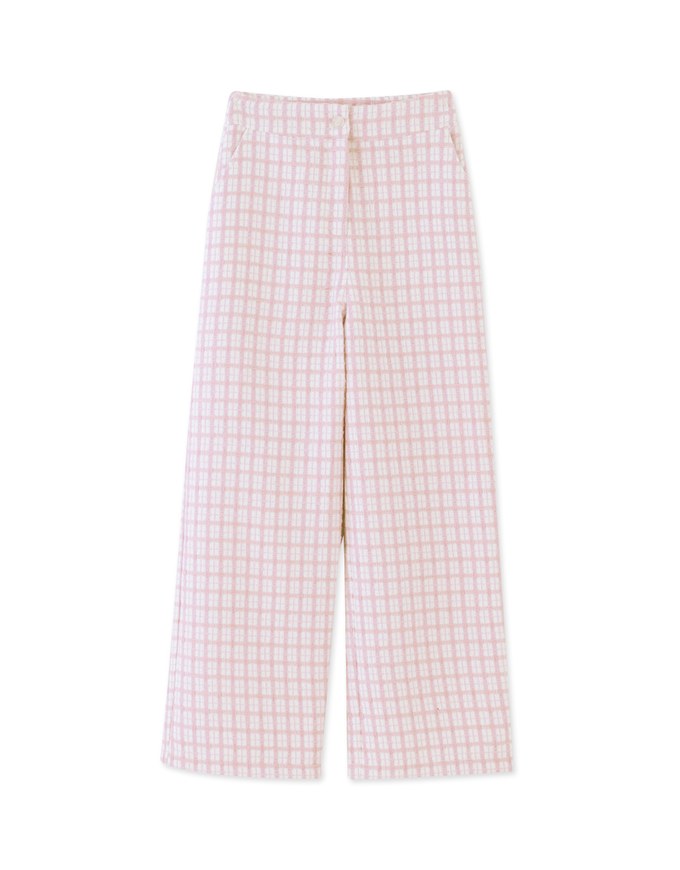Bohemian Boho Style Tweed High Waisted Wide Pants Culottes