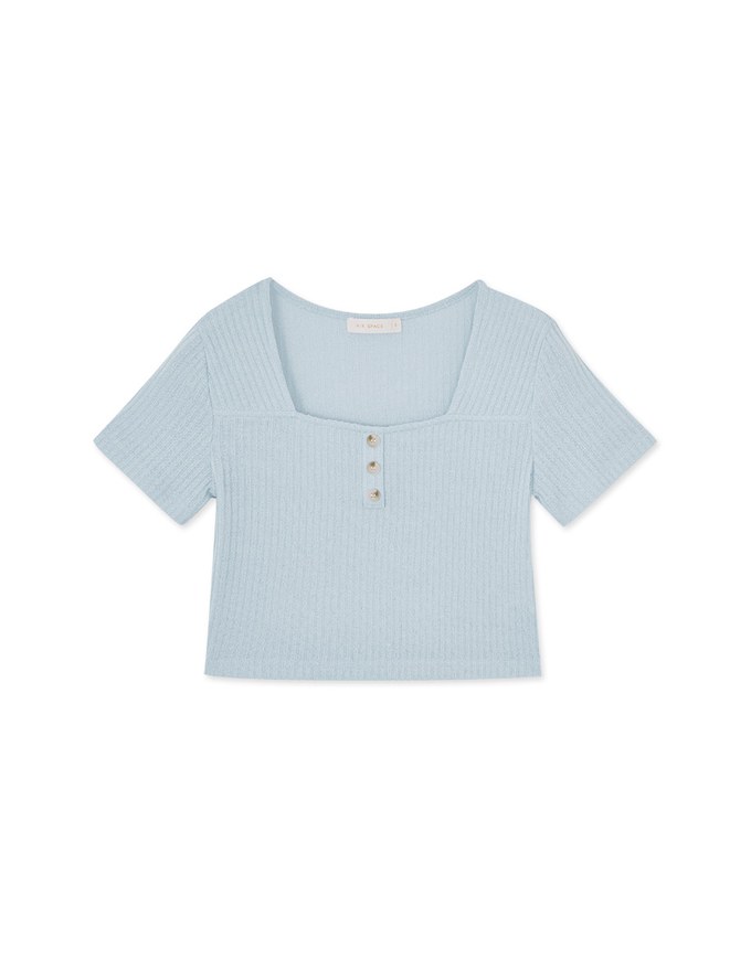 Square-Neck Straight Line Top