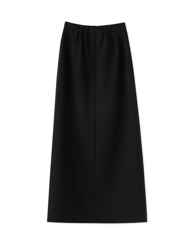 Asymmetrical Front Slit Long Skirt