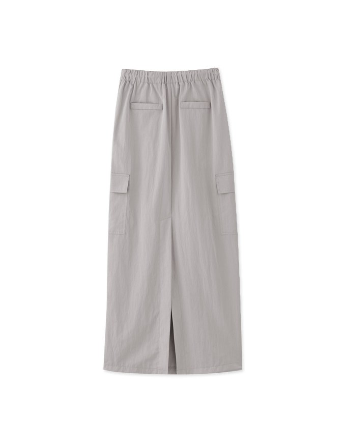 バックスリットカーゴロングスカート