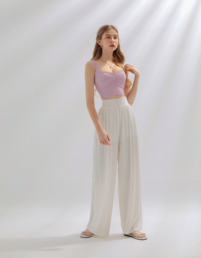 Airy Cool High Waisted Wide Pants Culottes