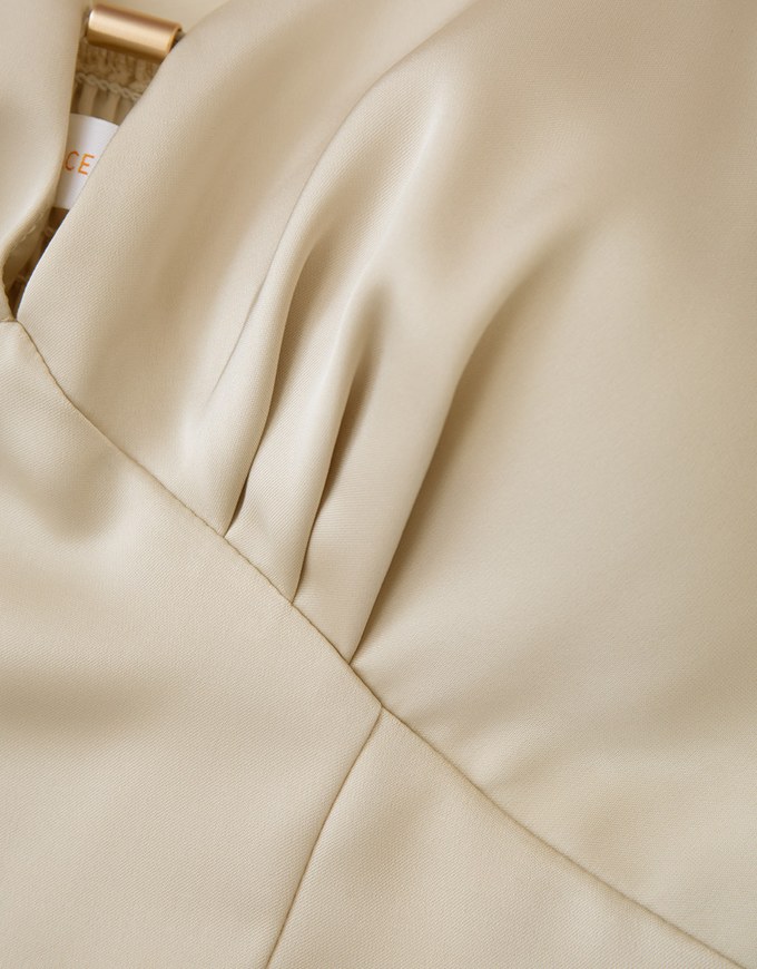 Satin Hollow Strap Trouser Set Wear