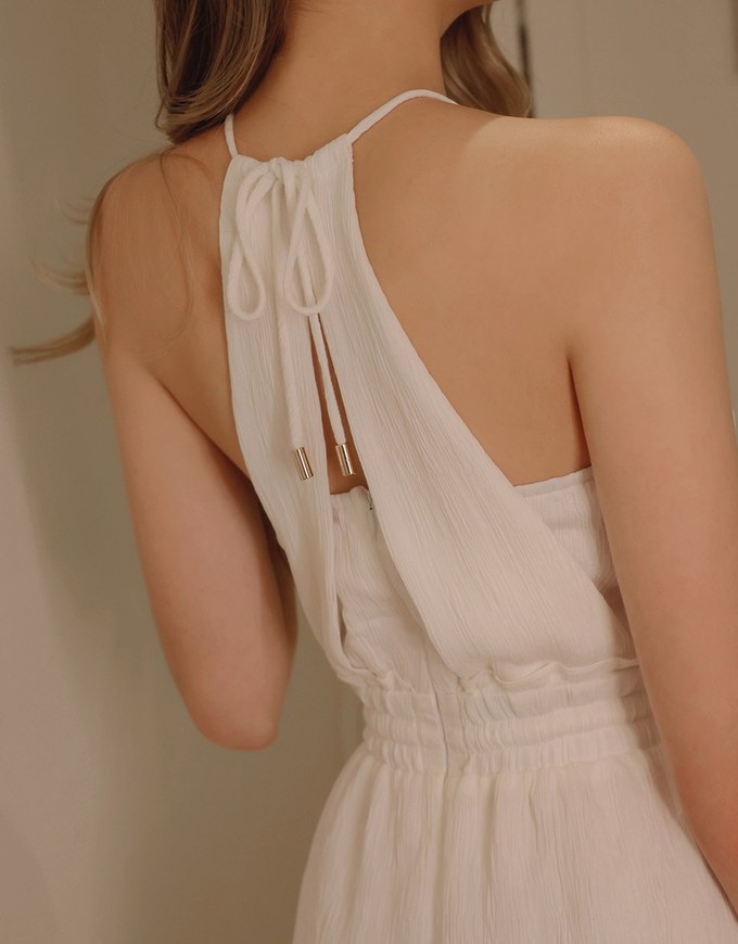 Ruched Halter Jumpsuit