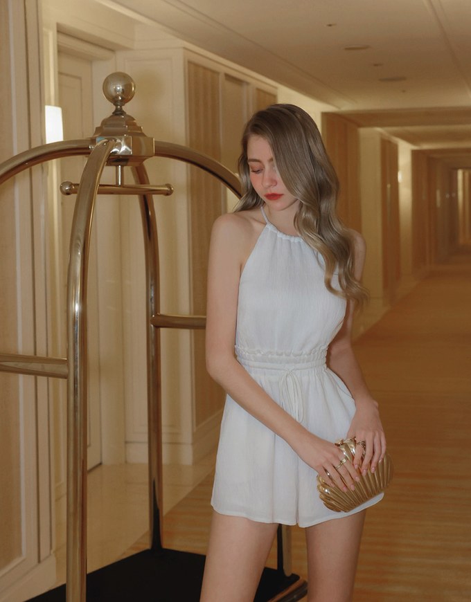 Ruched Halter Jumpsuit