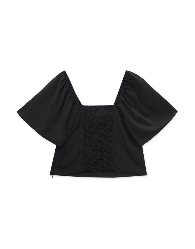 Lightweight Chiffon Bell Short Sleeve Top
