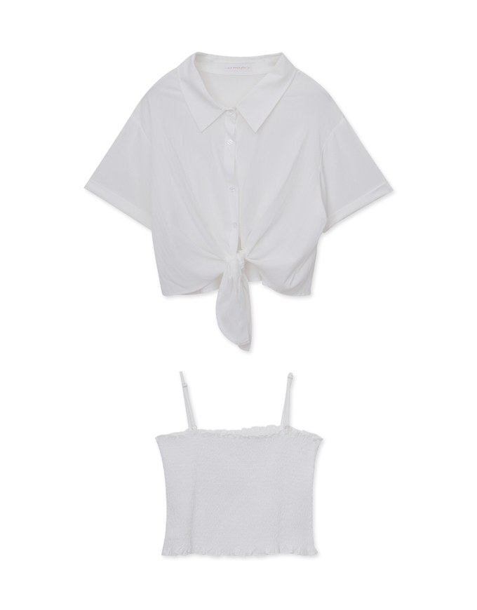 Bohomian Boho Style Short Sleeve Blouse Set Wear