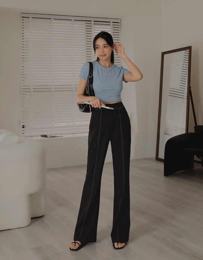 Stitches Flare Pants