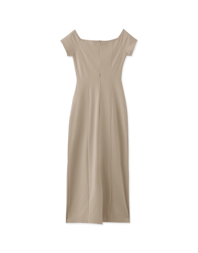 Cooling Bra Off Shoulder Maxi Dress