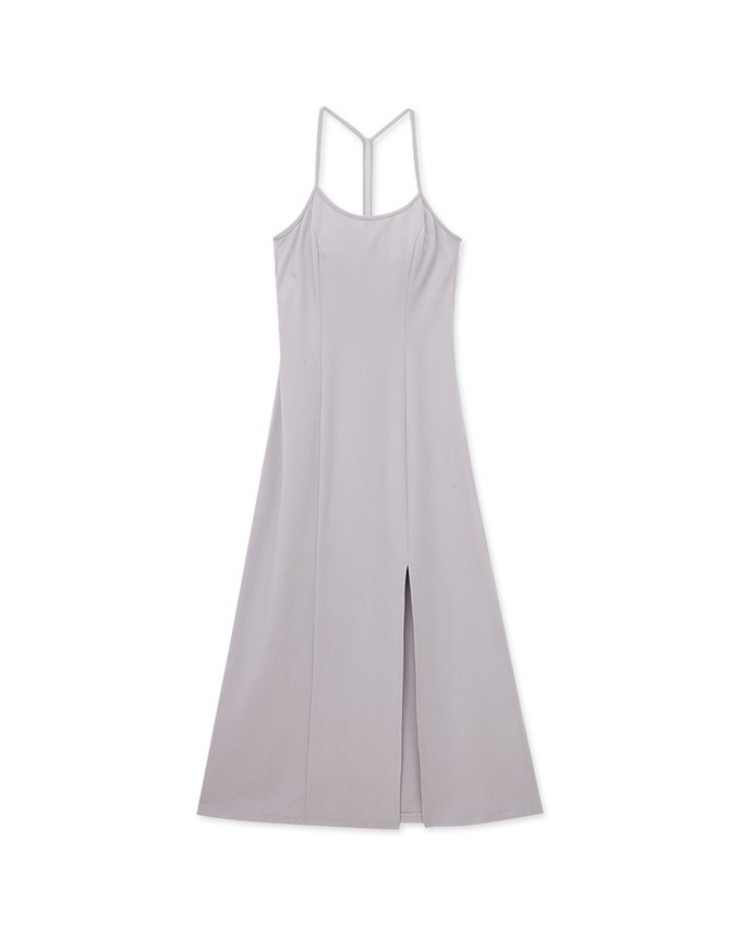 Cooling Bra Padded Backless Midi Dress