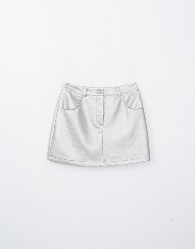 Trendy  Faux Leather A Line Mini Skirt