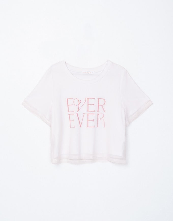 Layered Sheer Letter Top
