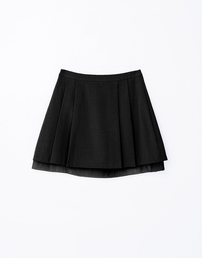 Layered Panel Blazer Skirt