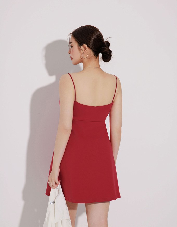 Space Cotton Bodycon Thin Straps Padded Mini Dress