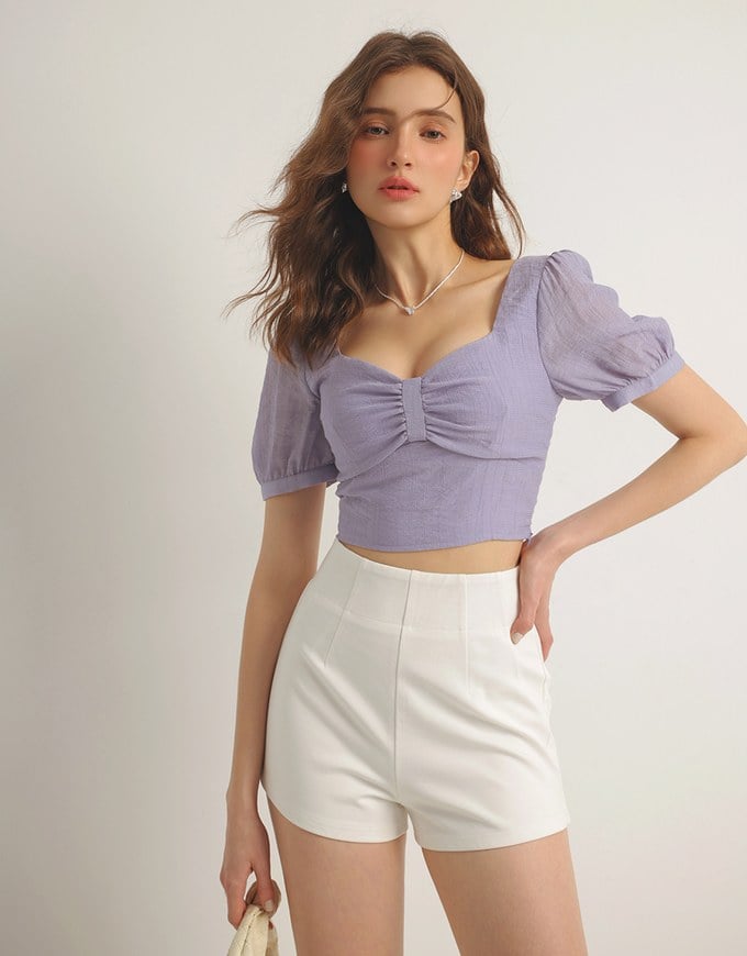 AIRY HOURGLASS Cooling High Waist Sculpted Shorts with Back Pockets