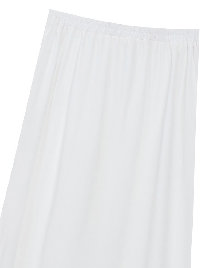 Layered Hem Flowy Chiffon Mermaid Maxi Skirt