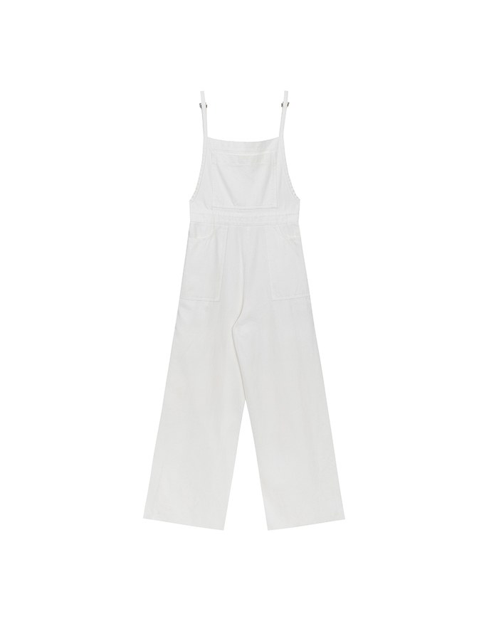 Casual Chic Wide Leg Jeans Denim Jumpsuit with Front Pocket