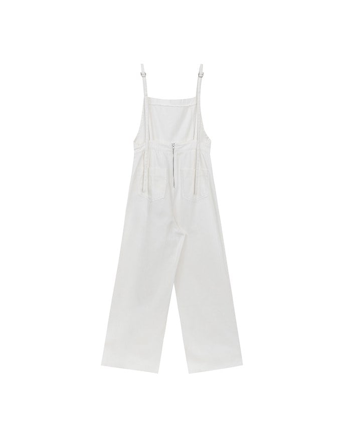 Casual Chic Wide Leg Jeans Denim Jumpsuit with Front Pocket