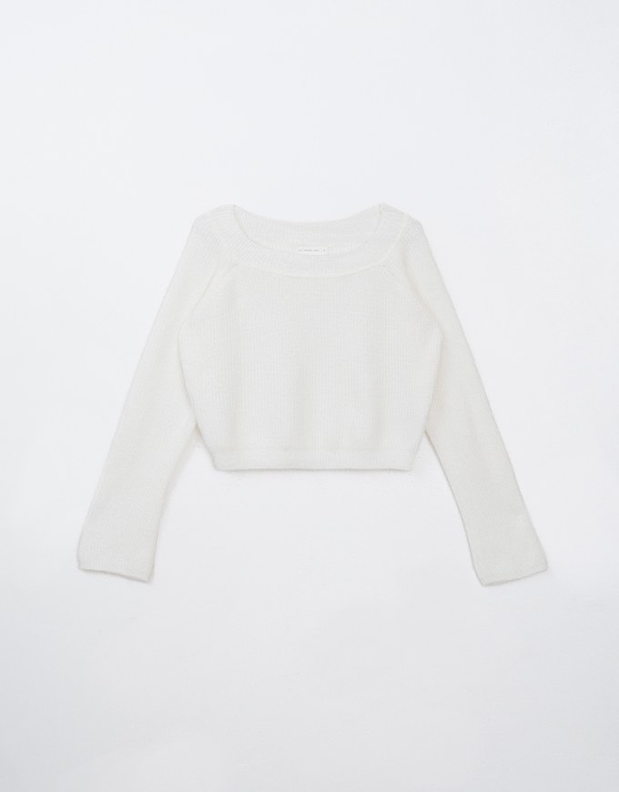 Asymmetric Shoulder Basic Knitted Top