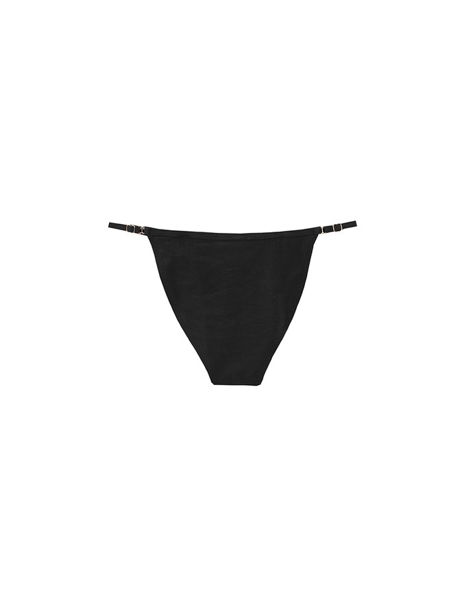 Golden Shell Accent Low Rise Bikini Bottom