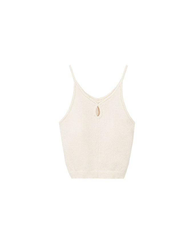 2 Way Cutout Knit Padded Cami Crop Top