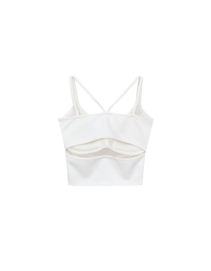 【AiR 2.0】Double Spaghetti Strap V Neck Open Back Bra Top