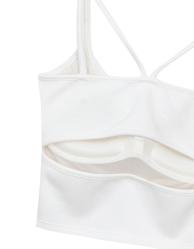 【AiR 2.0】Double Spaghetti Strap V Neck Open Back Bra Top