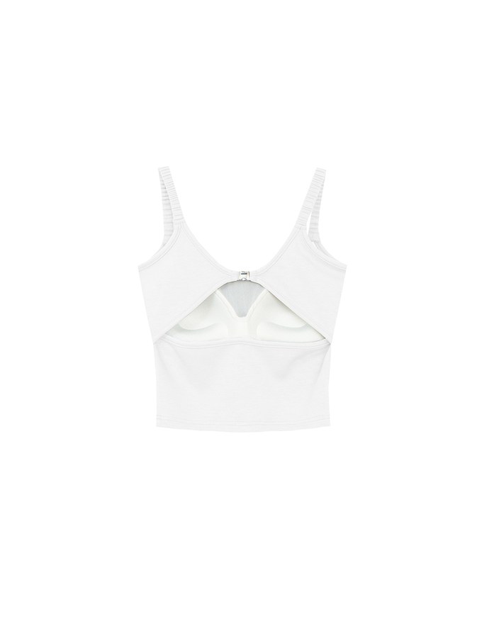 【AiR 2.0】Open Back Ribbed Bra Top with Wide Ruched Straps