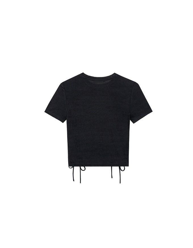 Side Lace Up Short Sleeve Fitted Mini Tee