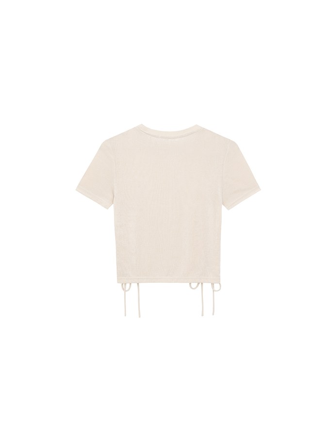 Side Lace Up Short Sleeve Fitted Mini Tee