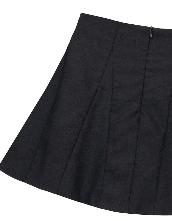 High Waist Flared Pleated Mini Skirt