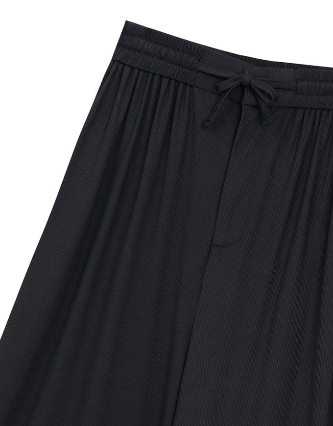 Cooling Fabric Wide Leg Pants with Drawstring Detail