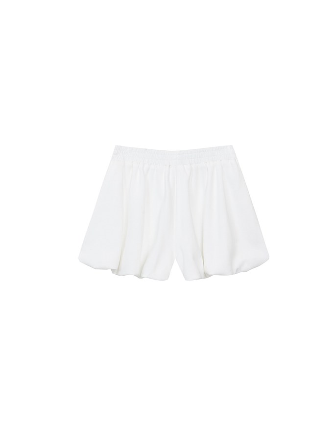 Bubble Flare High Waist Shorts with Stretch Waistband
