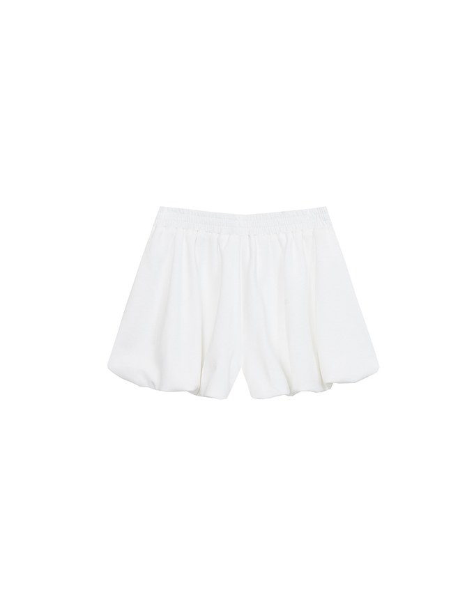 Bubble Flare High Waist Shorts with Stretch Waistband