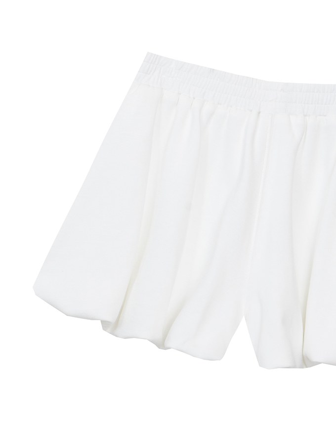 Bubble Flare High Waist Shorts with Stretch Waistband