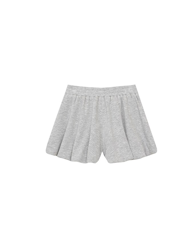 Bubble Flare High Waist Shorts with Stretch Waistband