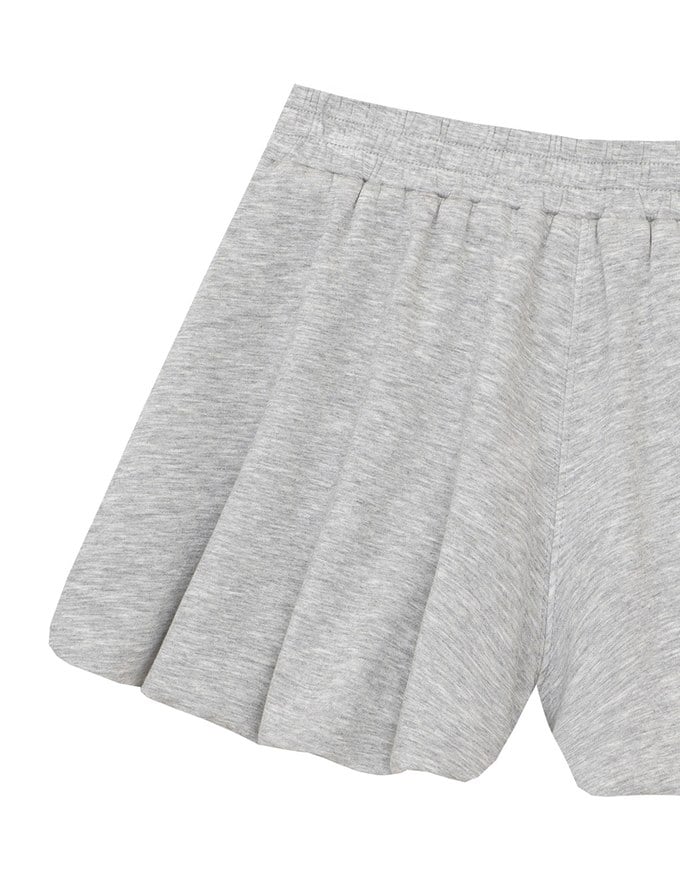 Bubble Flare High Waist Shorts with Stretch Waistband